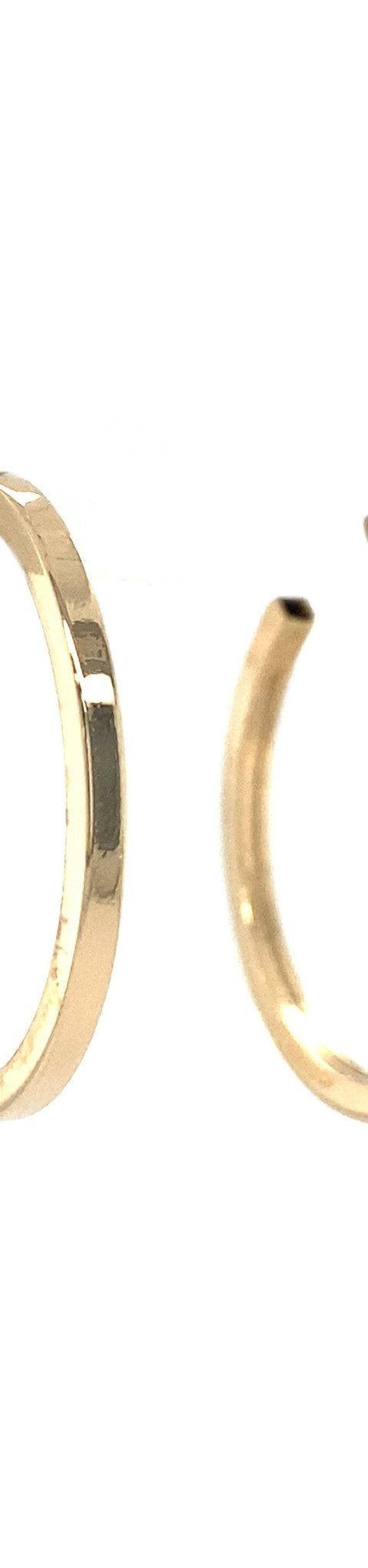 Vintage 14K Gold Smooth Hoop Earrings